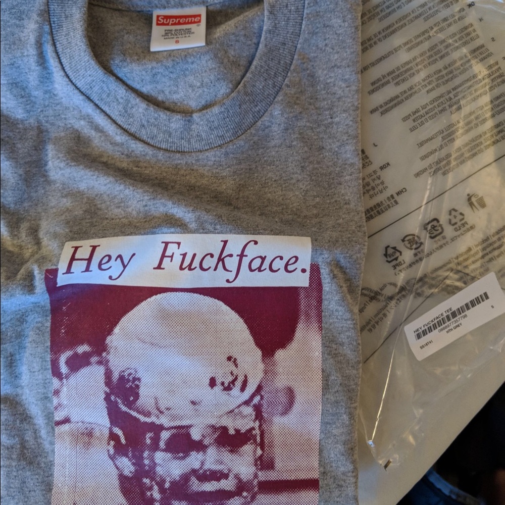 Supreme Fuck Face grey size S NWT